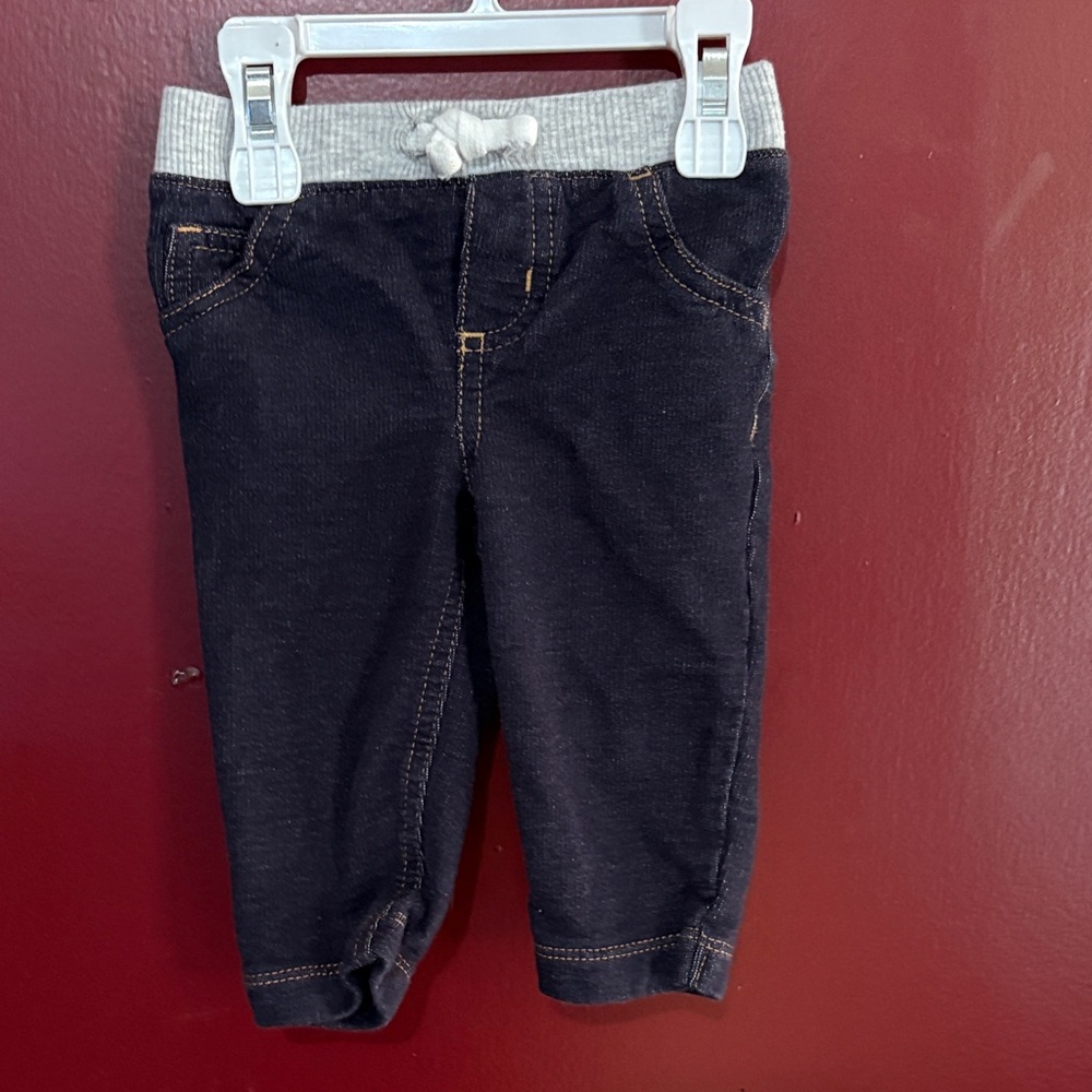Carter's Black Jeans with Gray Waistband
